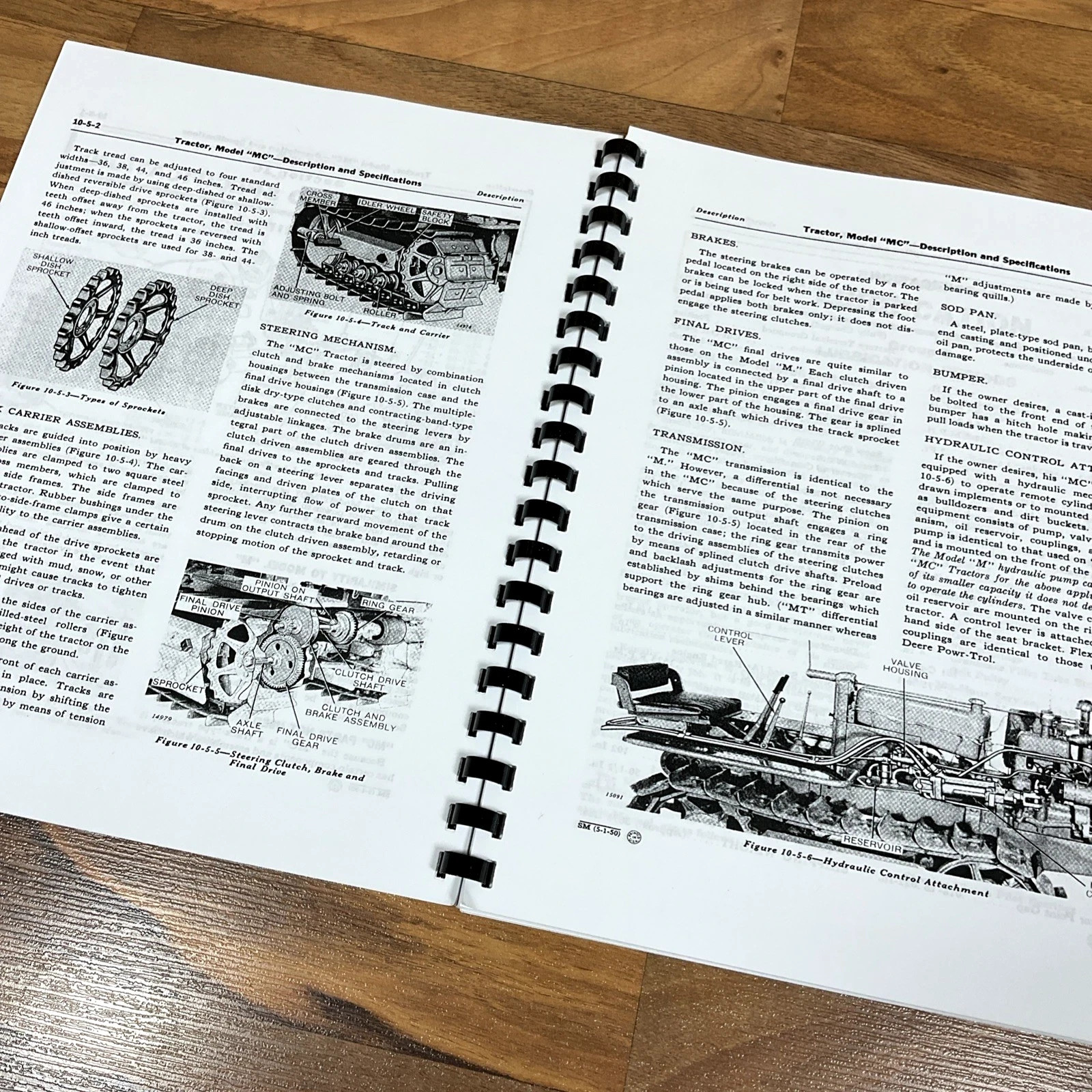 Complete Service Manual Set fits John Deere MC Crawler Tractor Repair Shop