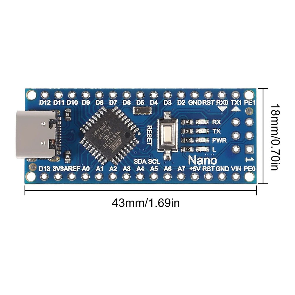 4PCs ATmega328P CH340 Type-C NANO V3.0 Module 5V 16M Development Board