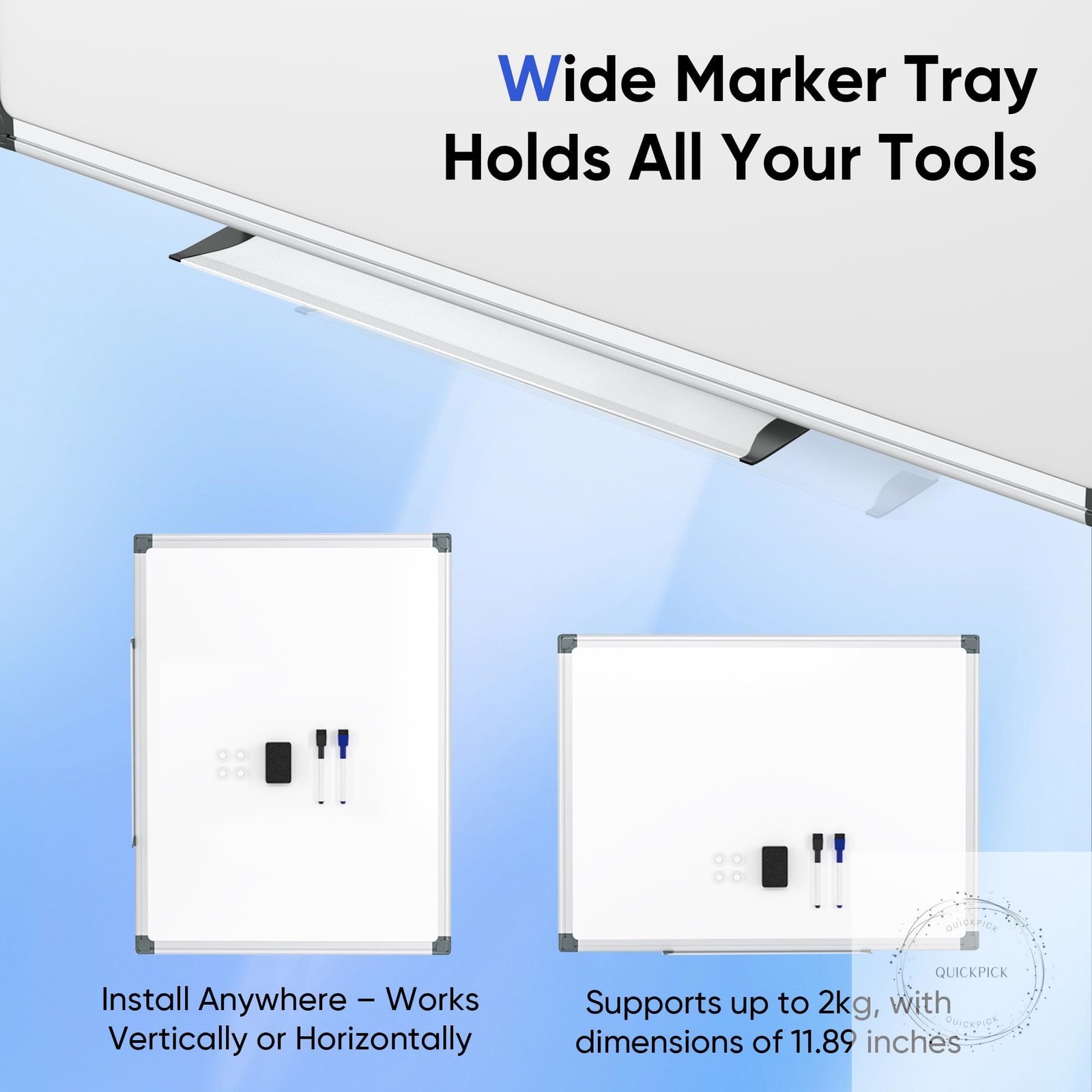 24″ x 18″ Magnetic Whiteboard for Wall Dry Erase Board with Silver Frame Hanging