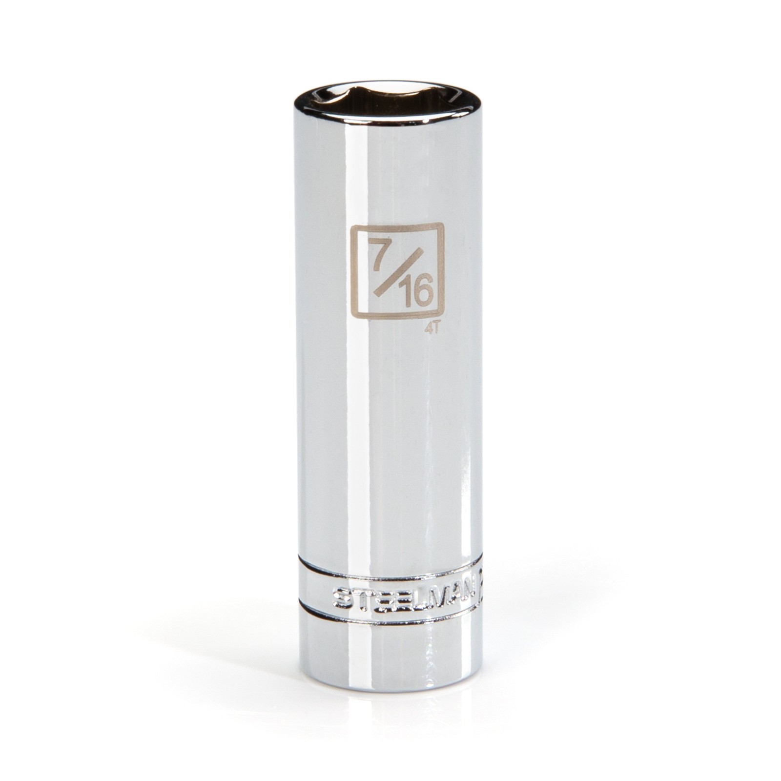 Steelman Pro 1/4-Inch Drive 7/16-Inch Deep 6-Point Socket, 78409