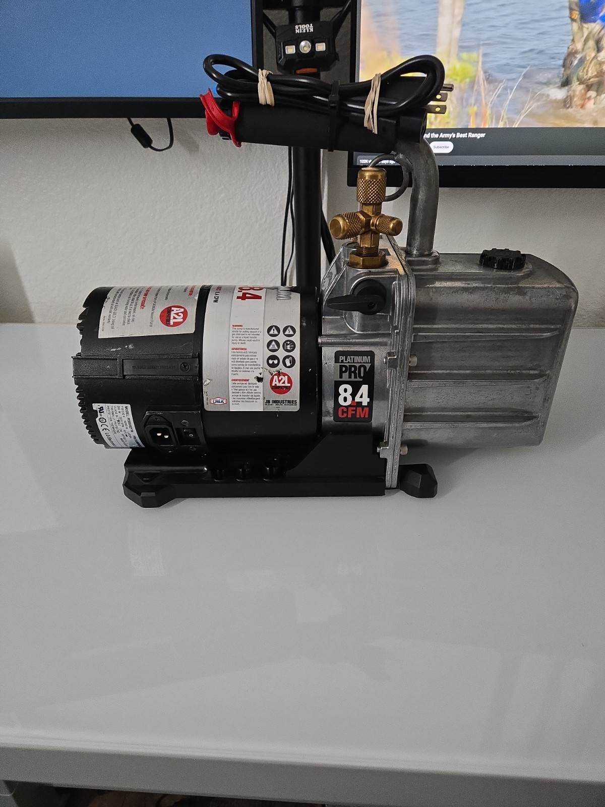 JB Industries DV-240DC Vacuum Pump, 8.4 CFM 1/2 hp DC Motor Platinum Pro DC 8.4