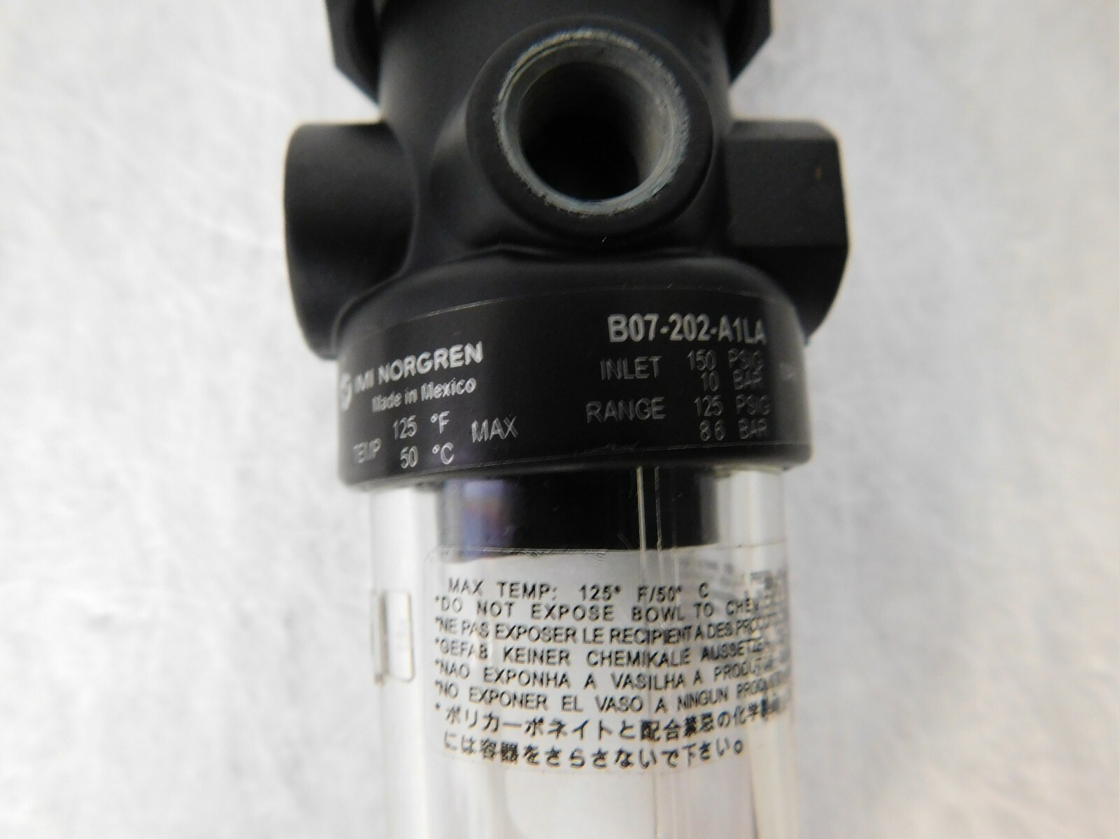 Norgren 1/4″ NPT Port Miniature 1 Piece Filter/Regulator FRL Unit B07-202-A1LA