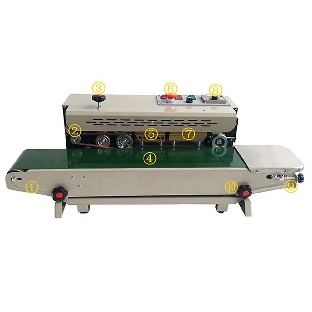 INTBUYING FR-880 Continuous Bag Sealing Machine Automatic Band Sealer Digital
