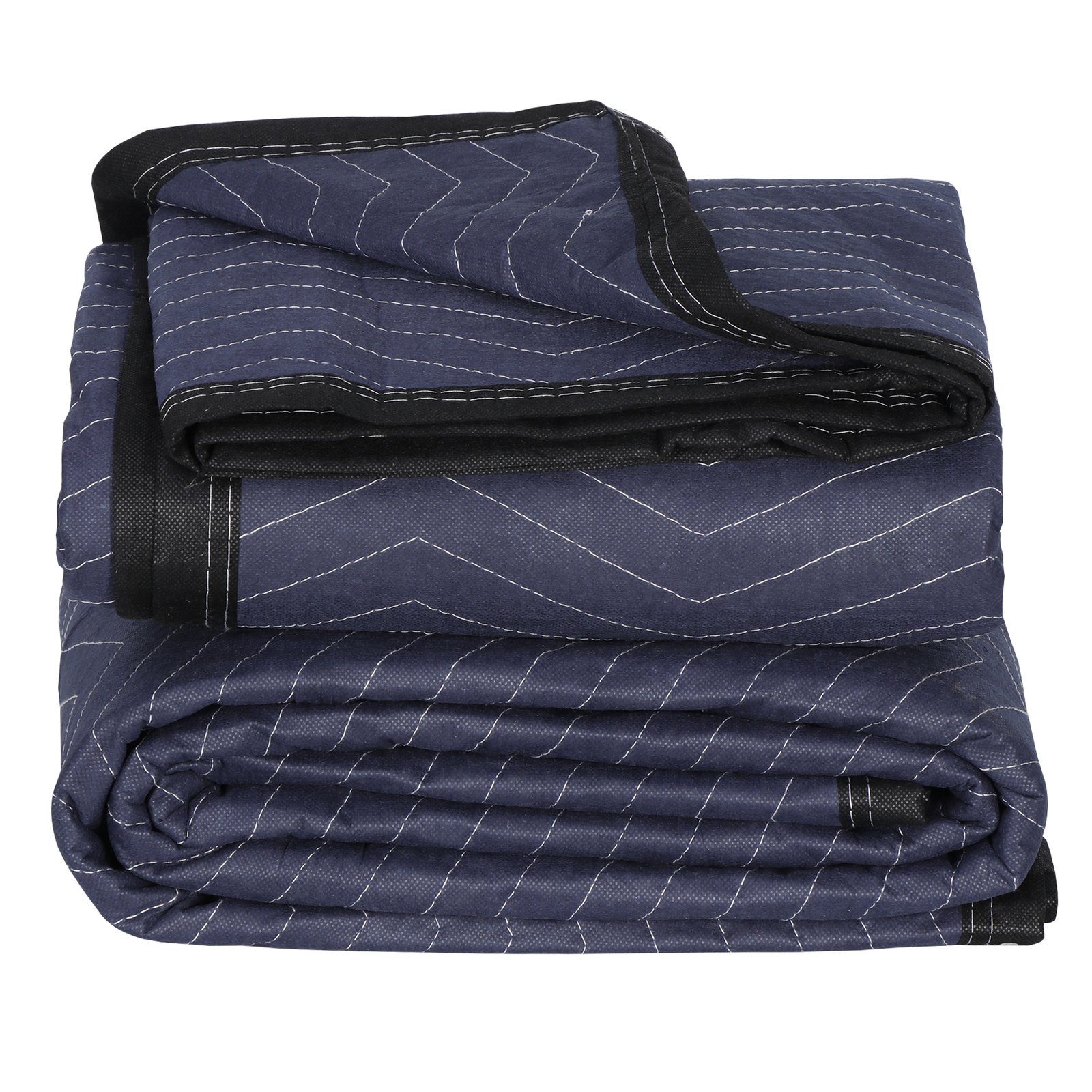 48 Moving Blankets 80″x72″ Protective Shipping Packing Pads Furniture Blue/Black