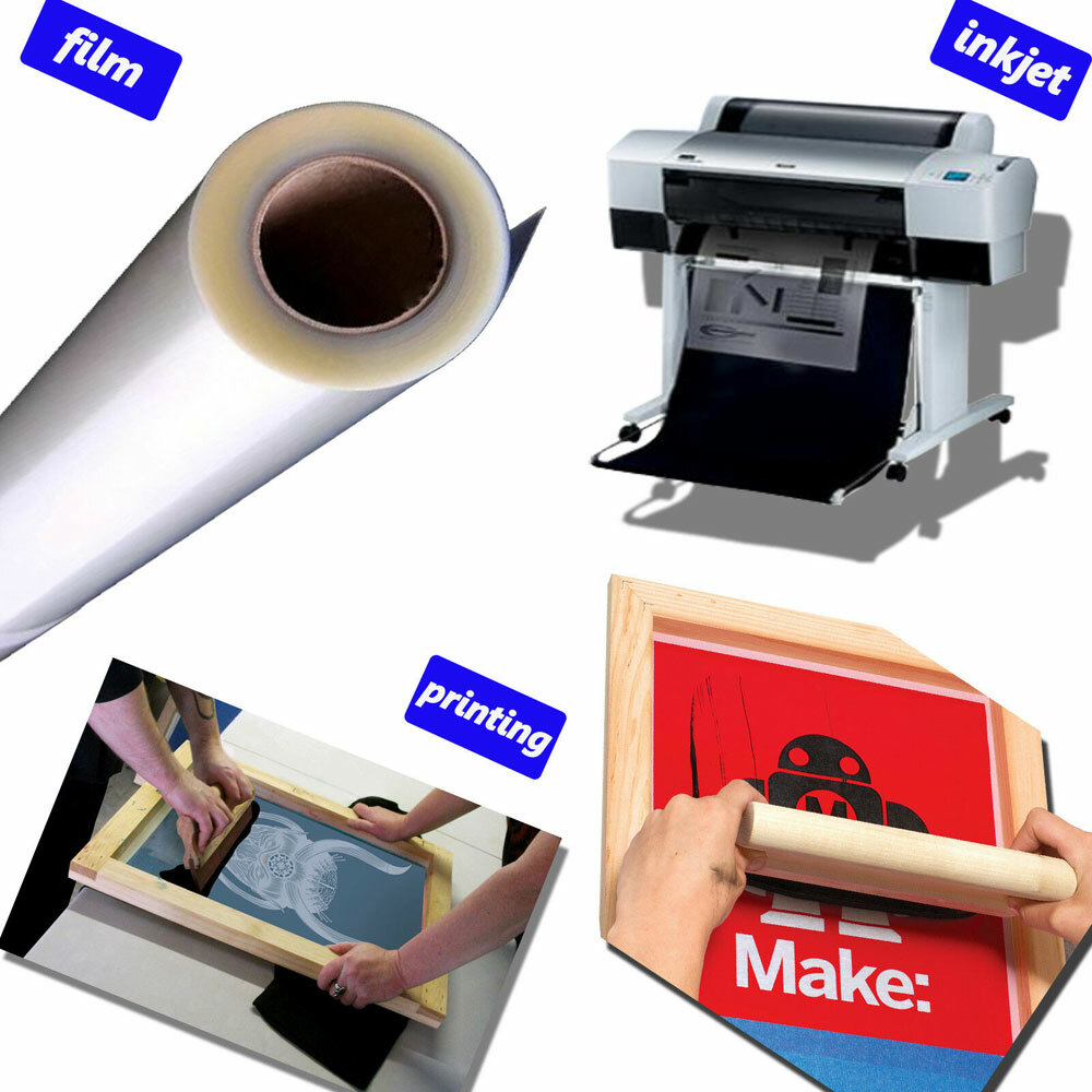 17″ x 100FT Waterproof Inkjet Milky Transparency Film for Silk Screen Printing