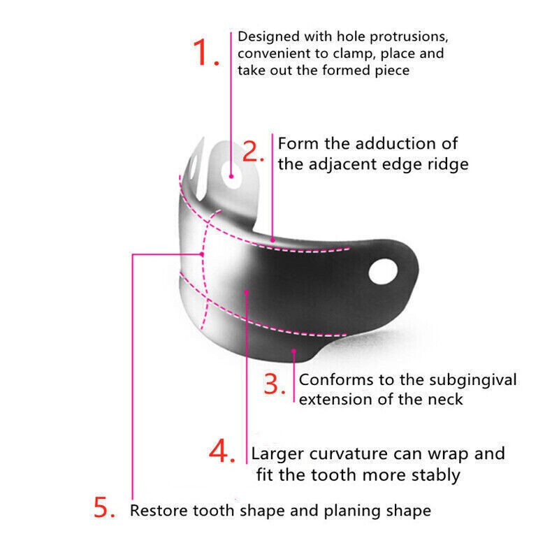 Dental Matrix Bands Ring Sectional Matrice Clamp Fit Garrison Palodent V3 System