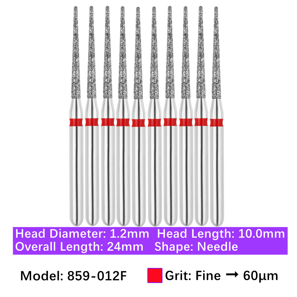 Vakker Dental Needle FG Diamond Bur 859-012F Fine 10/pk
