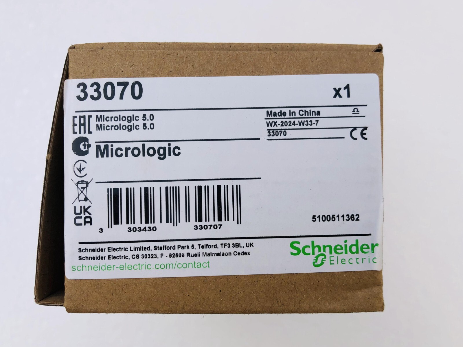 Schneider Electric 33072 Micrologic 5.0 Trip Unit For Circuit Breaker