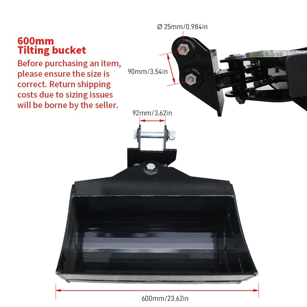 Mini Excavator Attachments 9-in-1 Set,Grapple Auger Mud Bucket Quick Change free