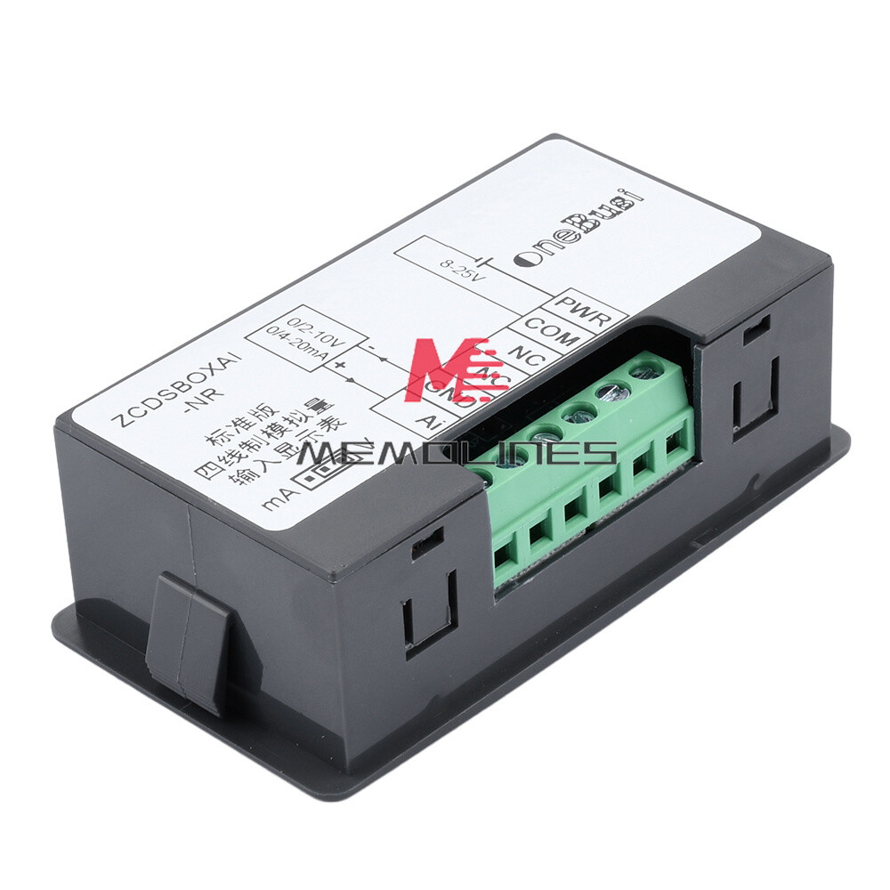 0-10V 0-20mA 2-10V 4-20mA 4-Wire Analog Input (Reception) Display Meter DC 8~25V