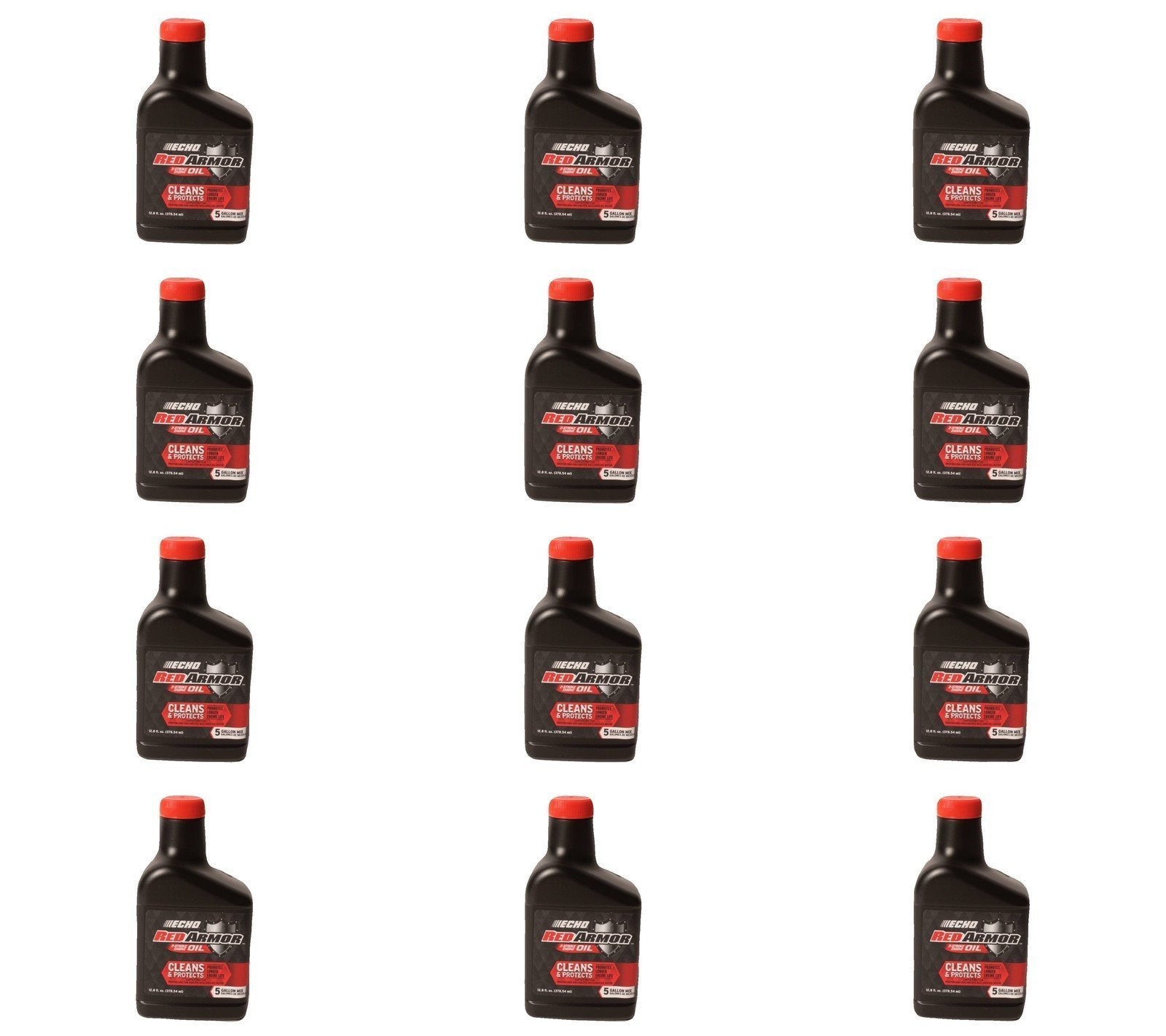 12 PK Echo 6550005 Red Armor 12.8 oz 2-Cycle Oil Blend Mix for 5 Gallons 50:1