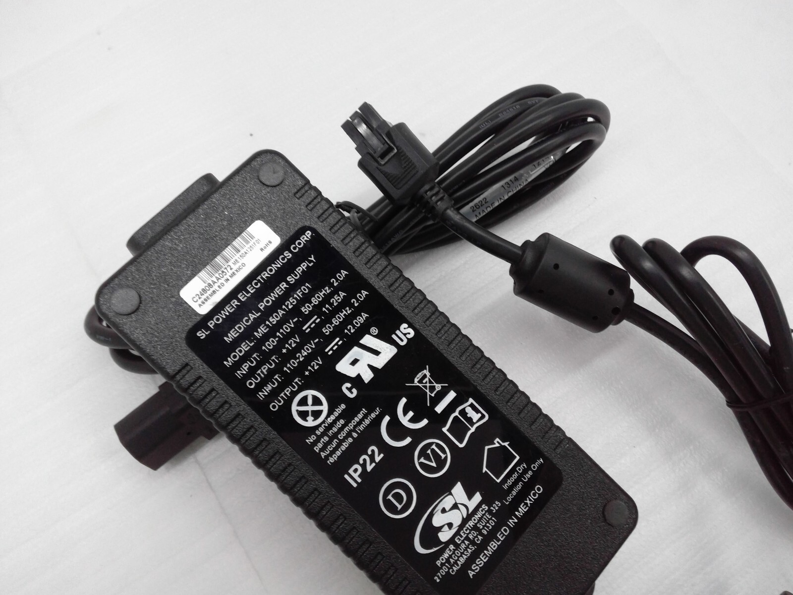 NEW SL POWER ELECTRONICS ME150A1251F01 POWER SUPPLY 100-110V 50-60HZ 12V 12.09A