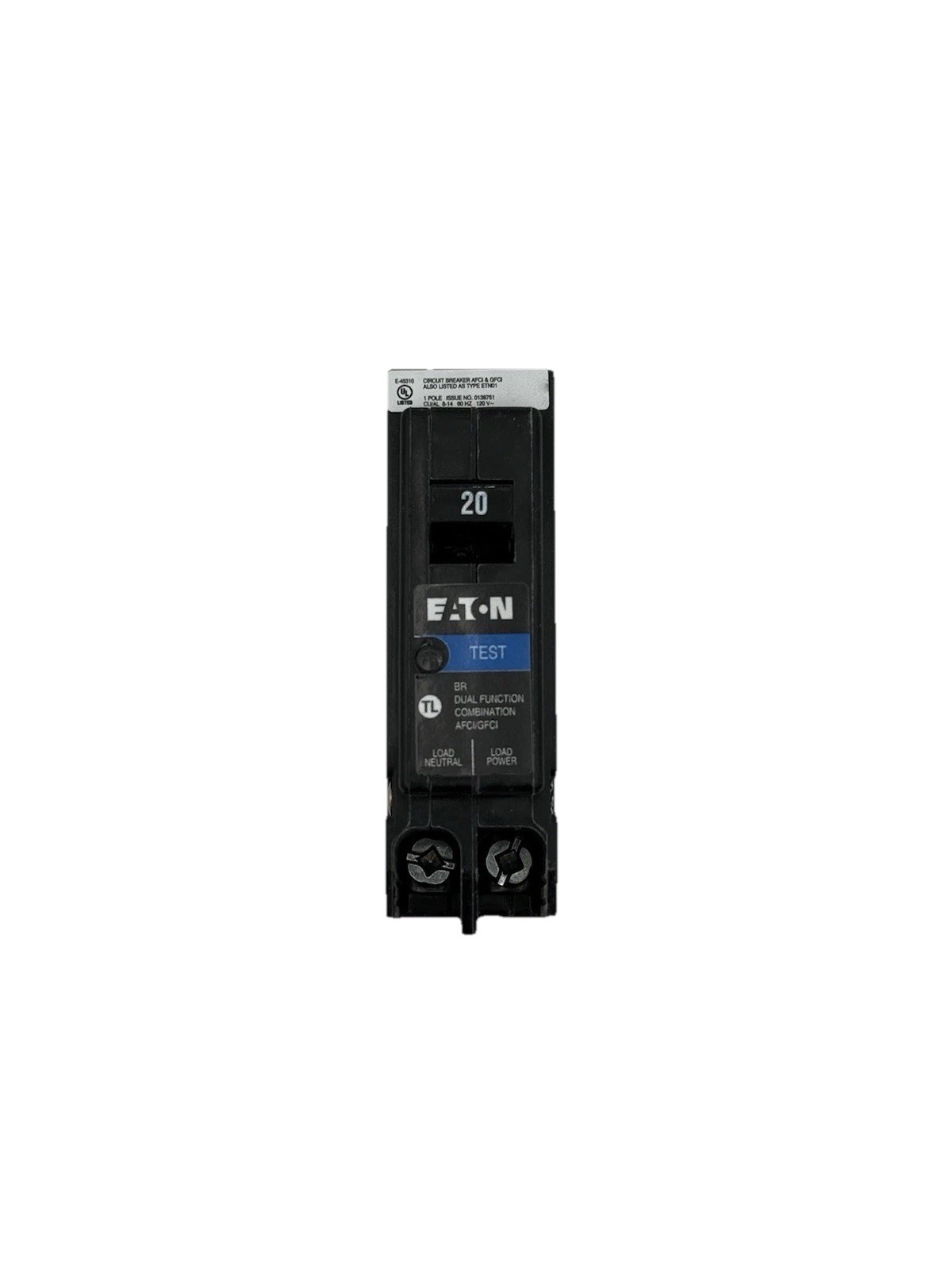 New Eaton BRP120DF – 20 Amp Dual Purpose AFCI GFCI Circuit Breaker 120V