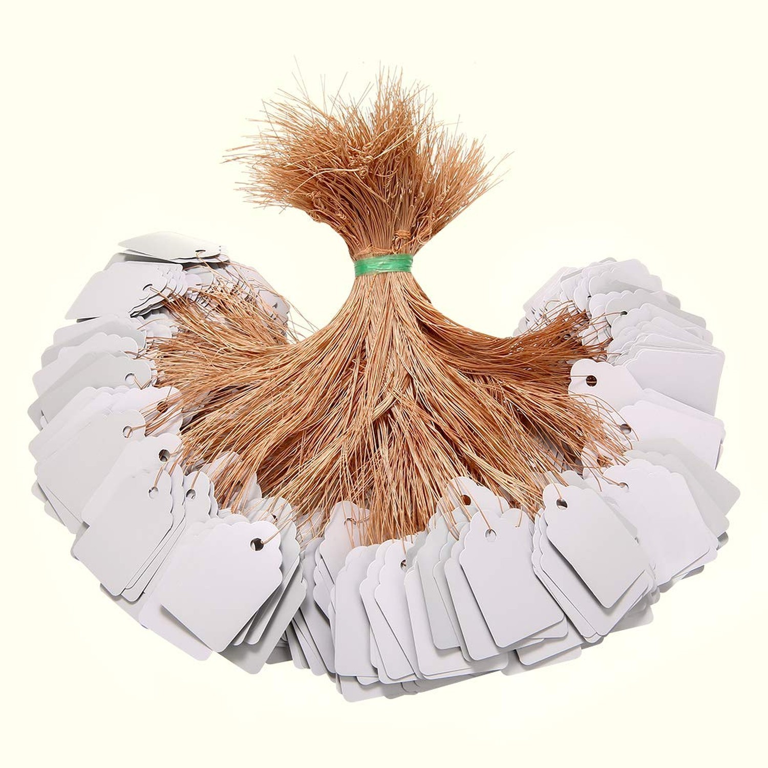 1000pcs Waterproof White Nursery Garden Price Tags with Strings Attached, Mul…