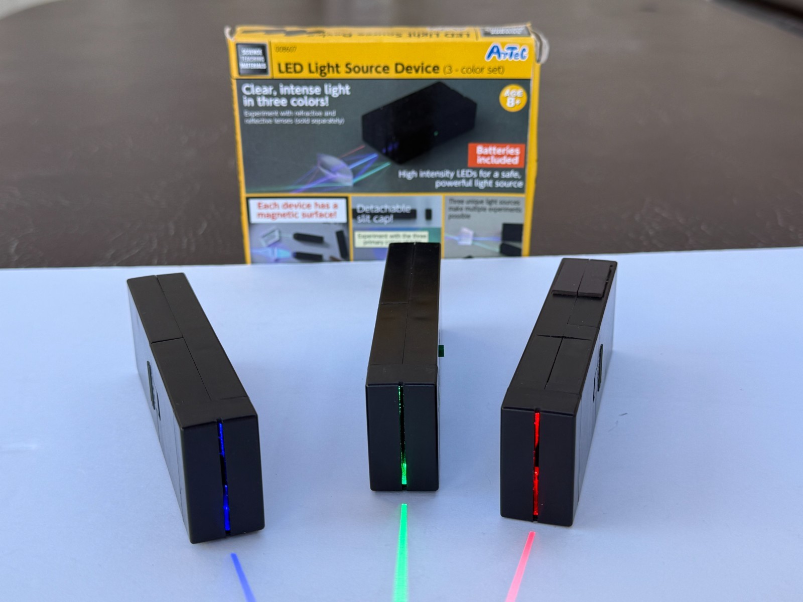 Artec Science Education Supplies LED Bright Lights Set of 3 Primary Light Colors