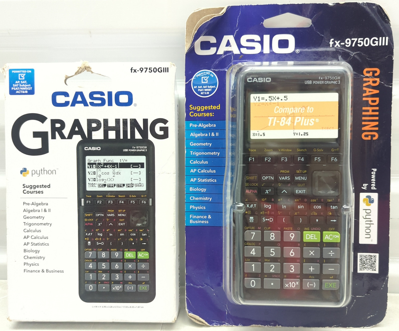 Casio and Texas Instruments Graphing Calculators
