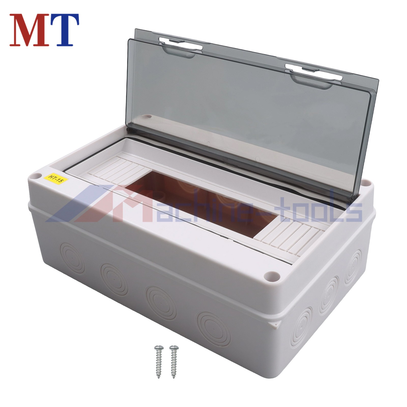 15 Way MCB Enclosure, IP65 Outdoor Rated, DIN Rail & Neutral Link