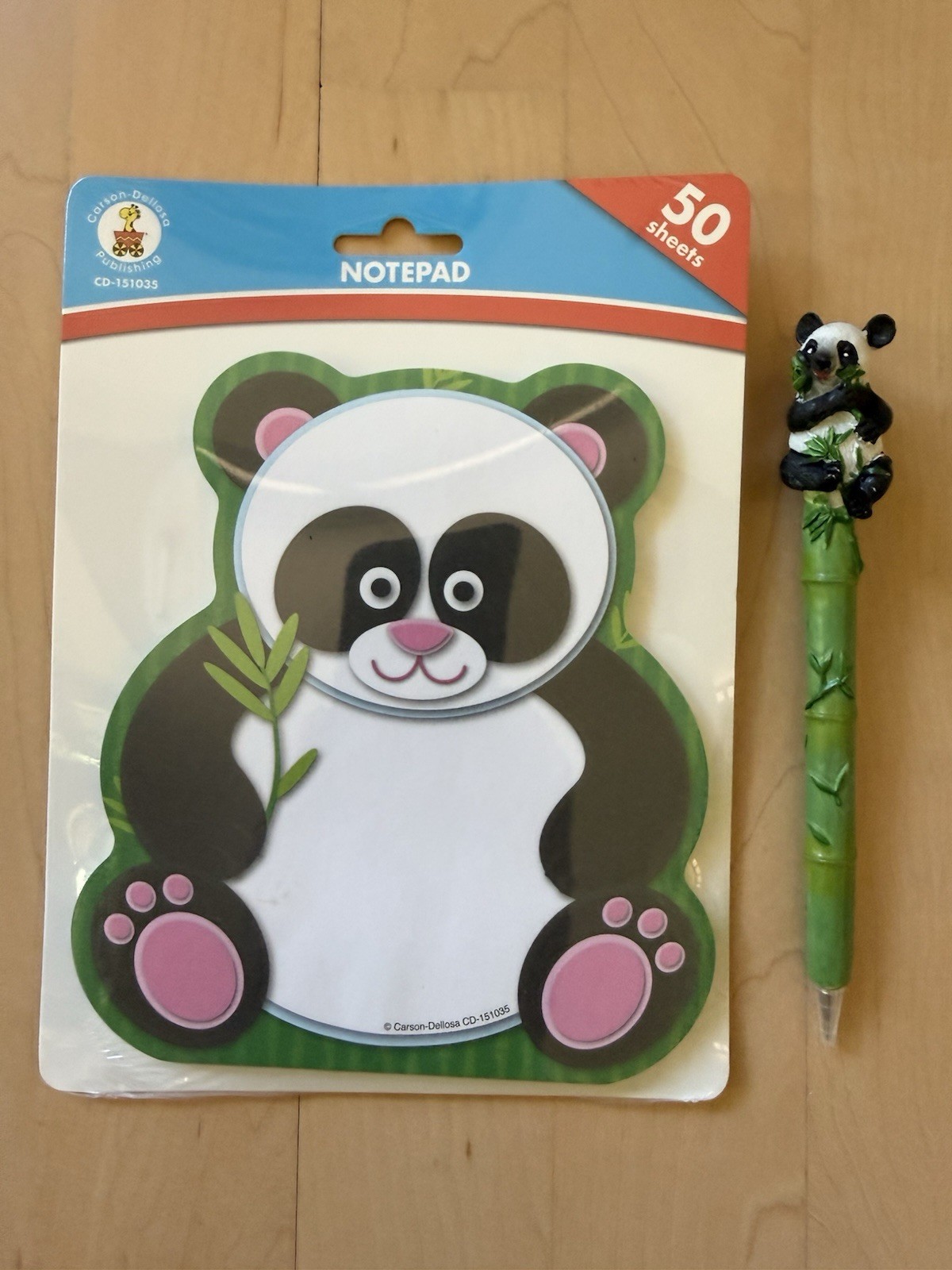 Panda Notepad & Vtg Panda Pen
