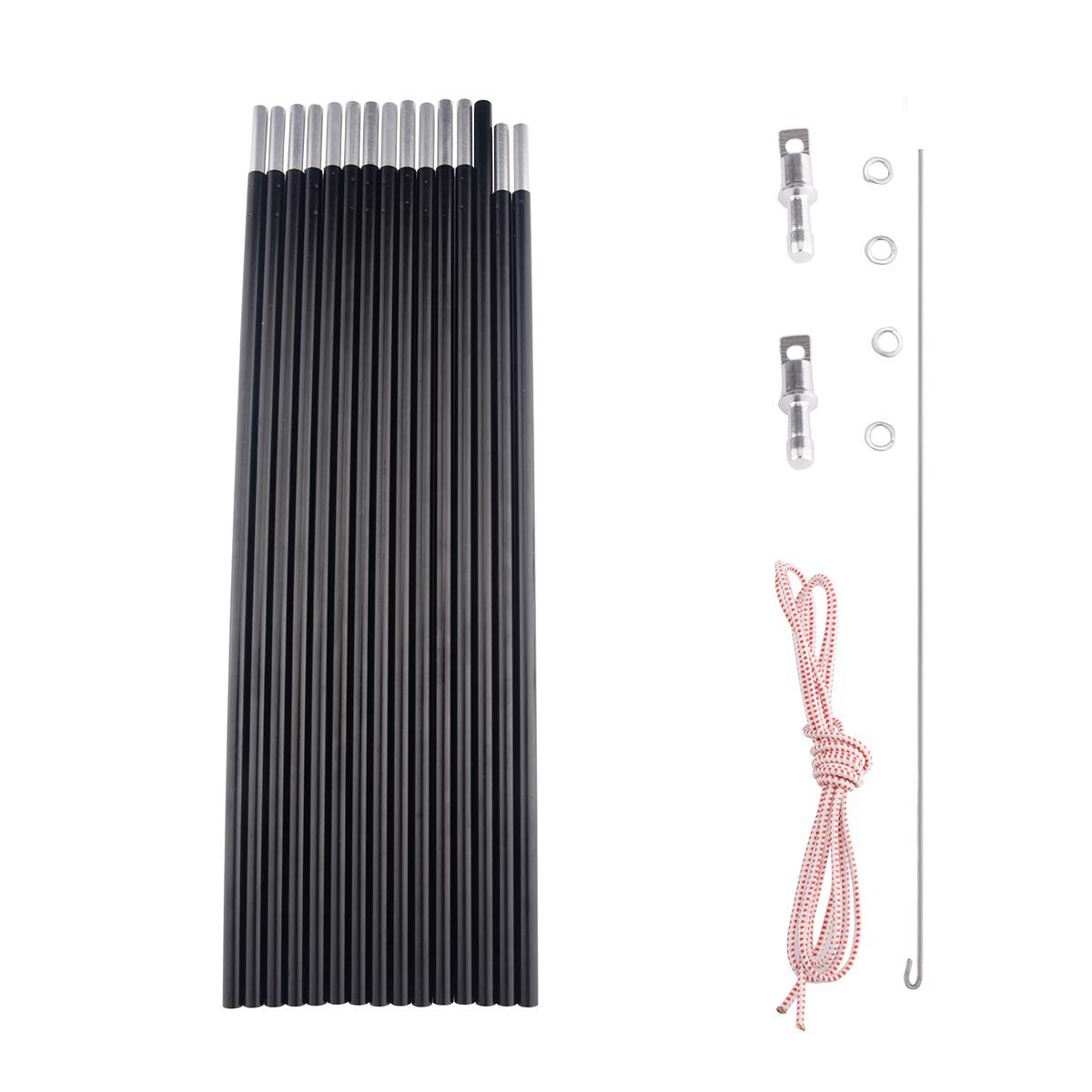 7001 T6 Aluminum Tent Poles Replacement Repair Kit Fits All Ends