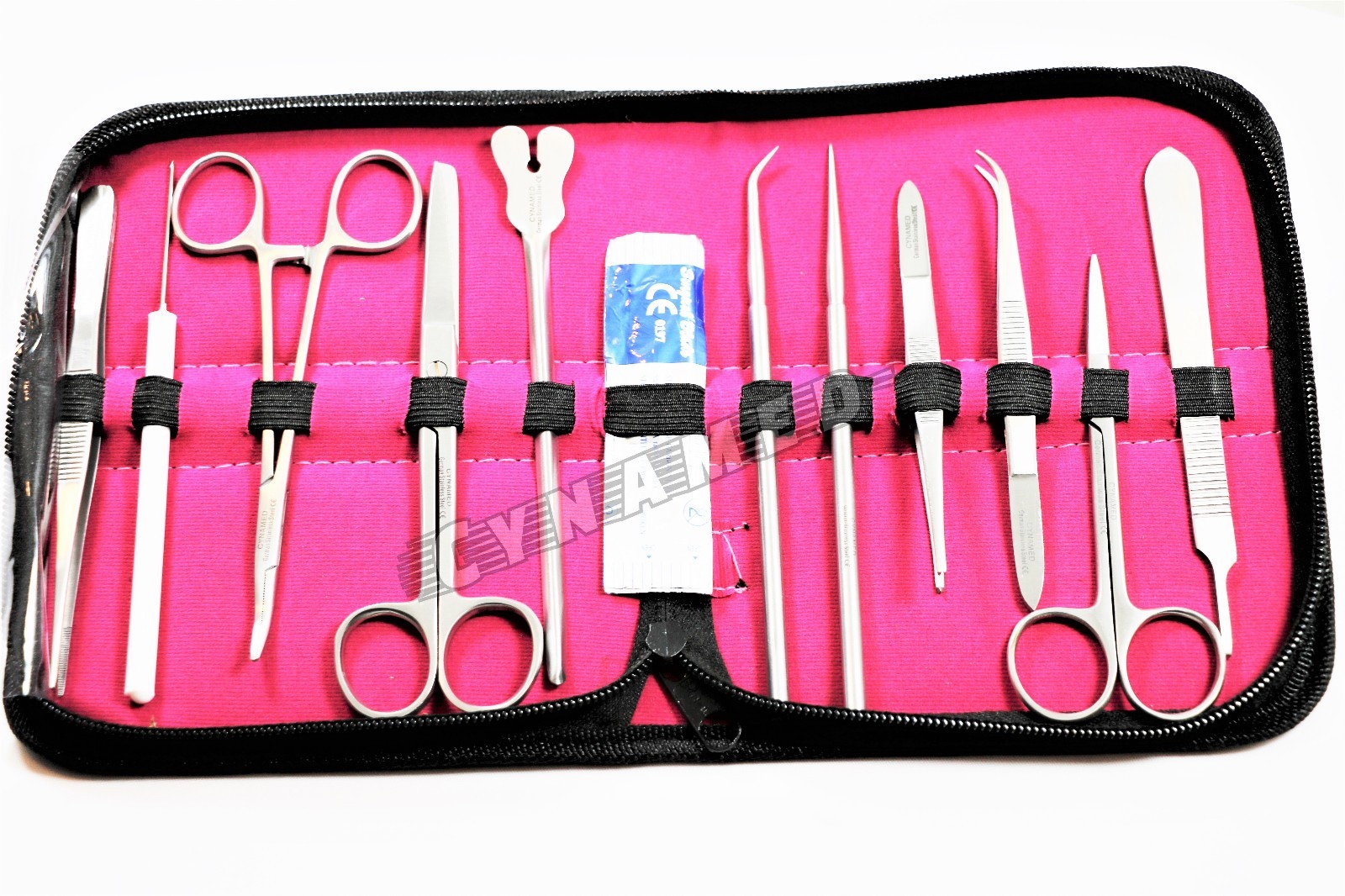 GERMAN DISSECTING KIT OF 12 PCS, SCISSORS, FORCEPS, PROBE, BLADES, NEEDLE ETC