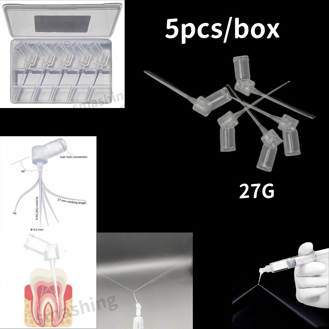 30Pcs Dental Style Flexible Irrigator Tips Endodontics Root Canal