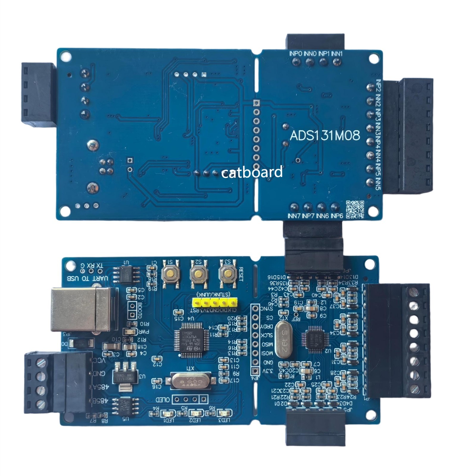 ADS131M08 ADC Module BMS / Energy Monitoring / Smart Meter Development board