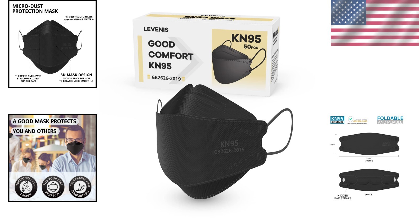 High-Quality KN95 Masks 50 Pack – Comfortable, Breathable, for All Occasions