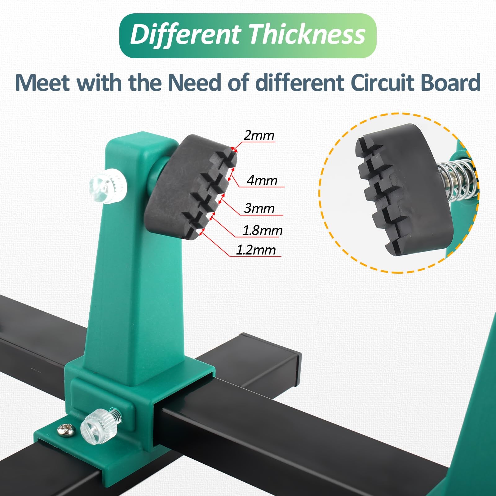 Adjustable PCB Holder Soldering Clamp for Circuit Board Blue and Green