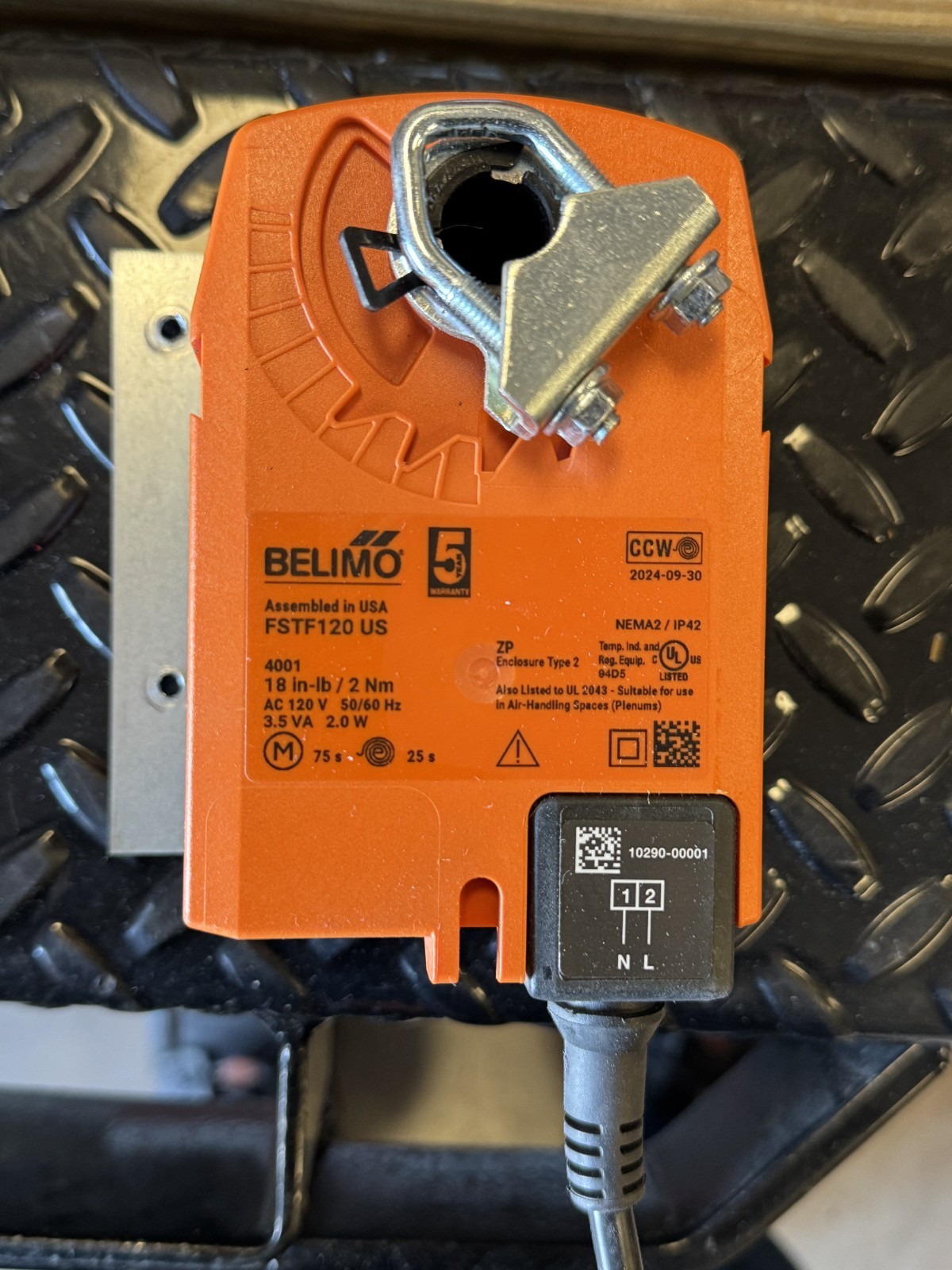 Belimo FSTF120-S US Actuator 120V 18 in-lb Spring Return – New Unused