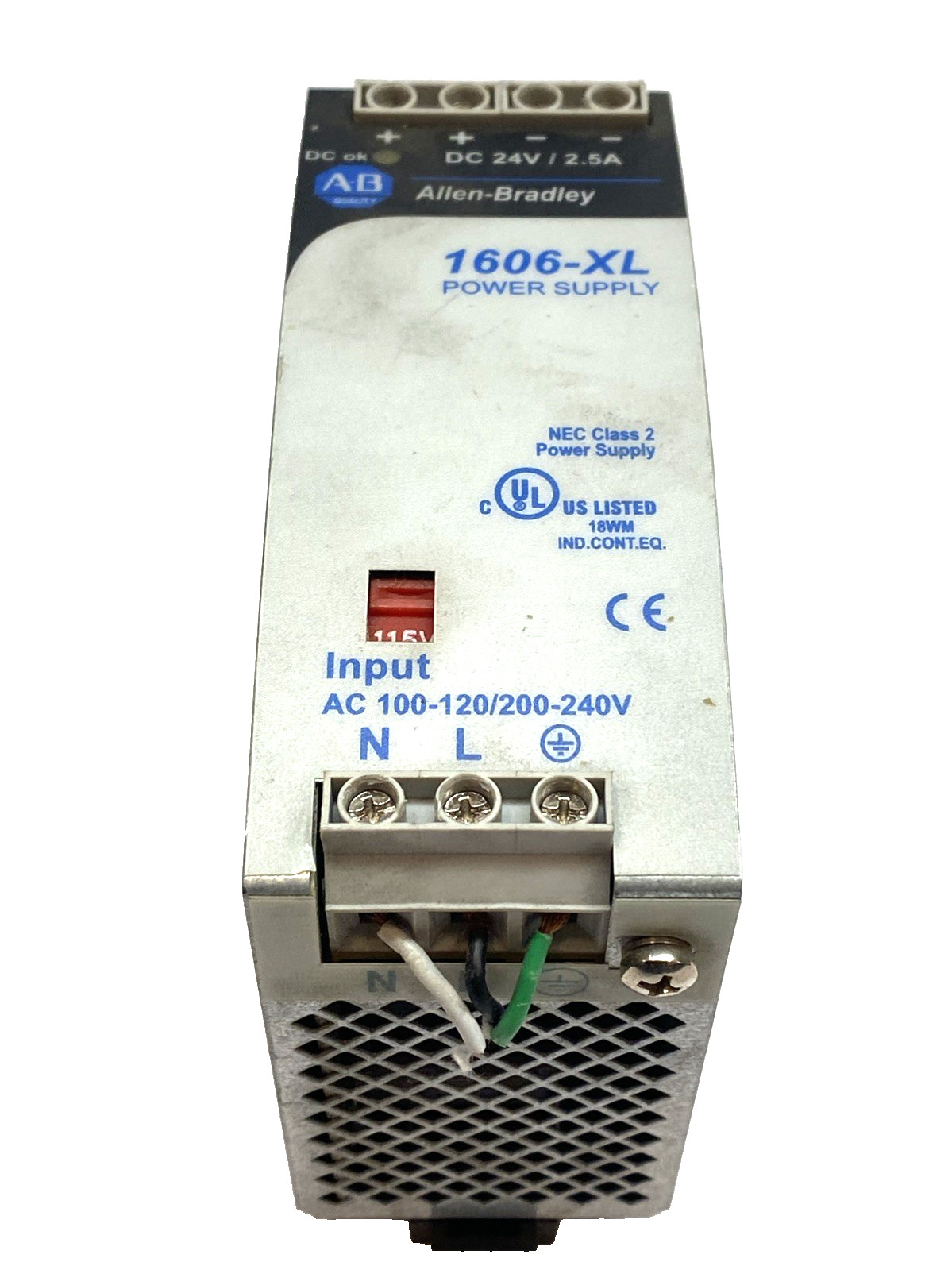 Allen Bradley 1606-XL60D Power Supply 24VDC 2.5A, 60W DIN Rail SER.A