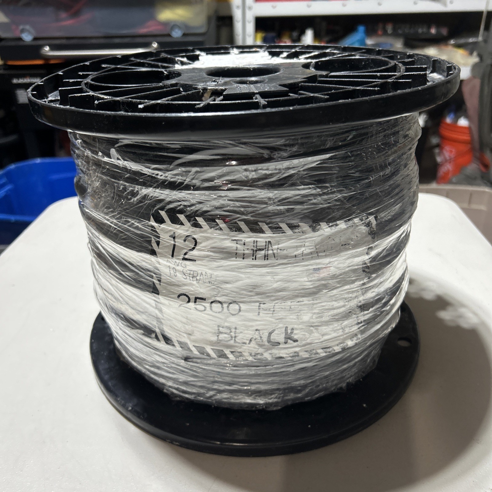 Alanwire 12AWG Stranded THHN-THWN-2 Insulated Building Wire Black 2500 Ft NEW !!