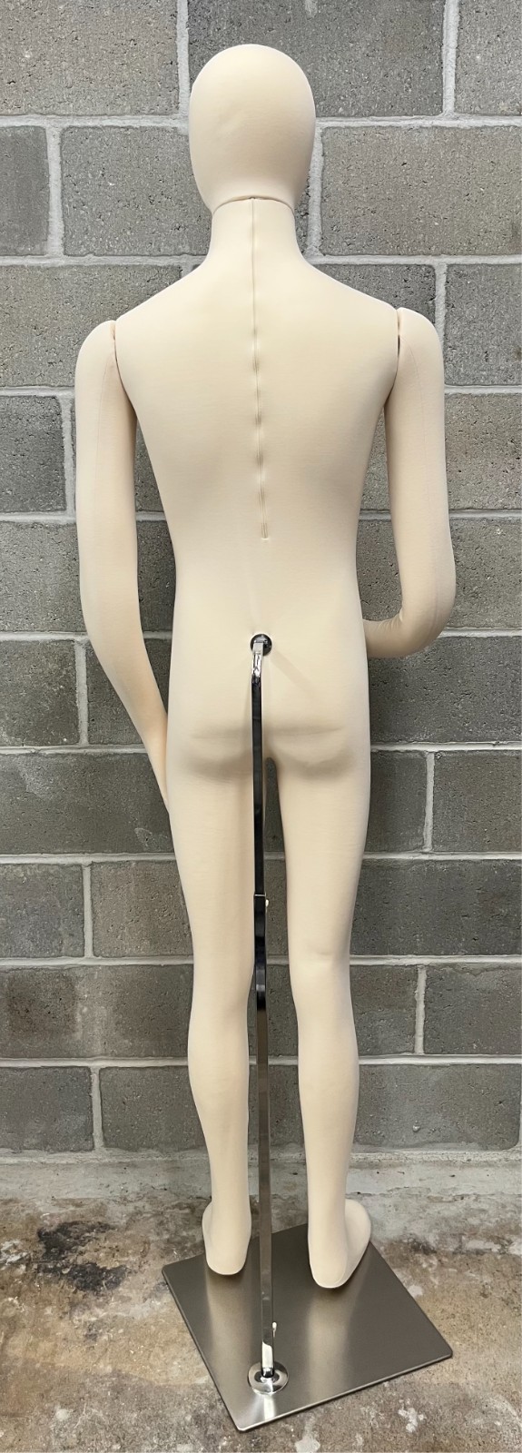 Male Mannequin Poseable Full Cloth Body, Bendable Arms & Legs, Egg Head, NEW