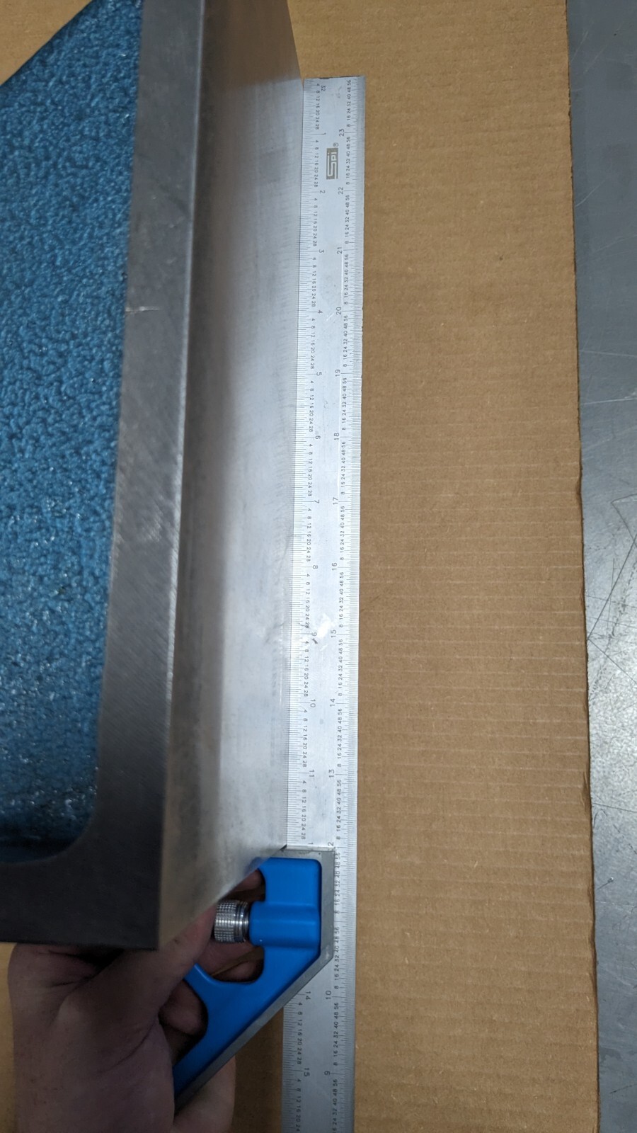 Machined Angle Plate 12″ x 12″ x 12″ Cast Iron Flat Surface Double Web Damaged