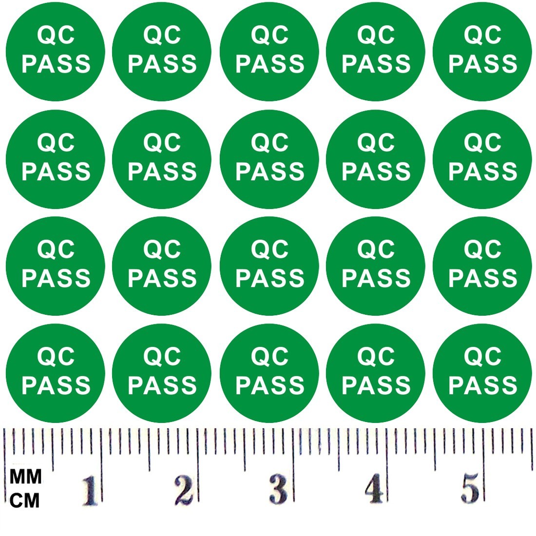 950 Green 0.4″ QC Passed Stickers Inventory Product Quality Control Pass Labels