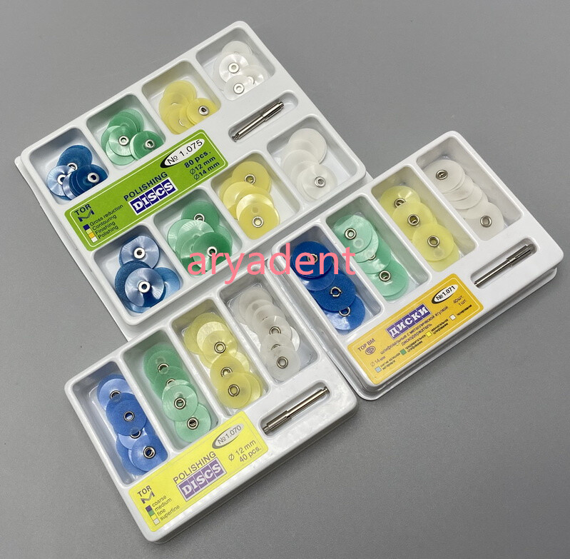 Dental Composite Resin Finishing Polishing Discs Strips + Mandrel Assorted Set