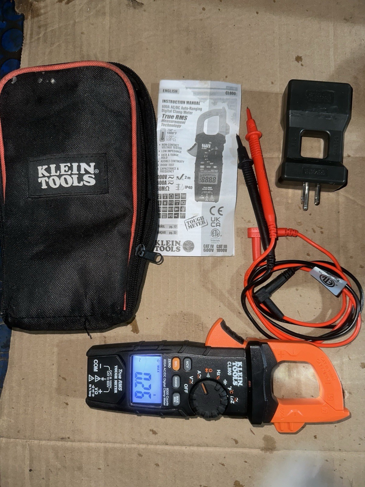 Klein Tools CL800 AC/DC True RMS Auto-Ranging Digital Clamp Meter