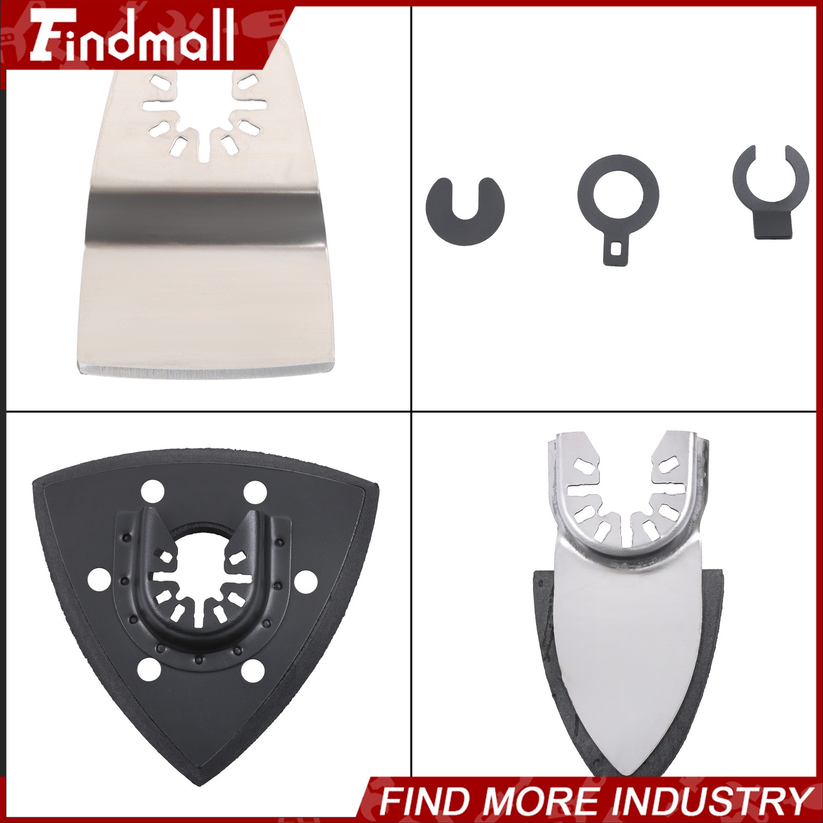 Findmall 116Piece Oscillating Tool Blades Set with Cutting & Sanding Pads