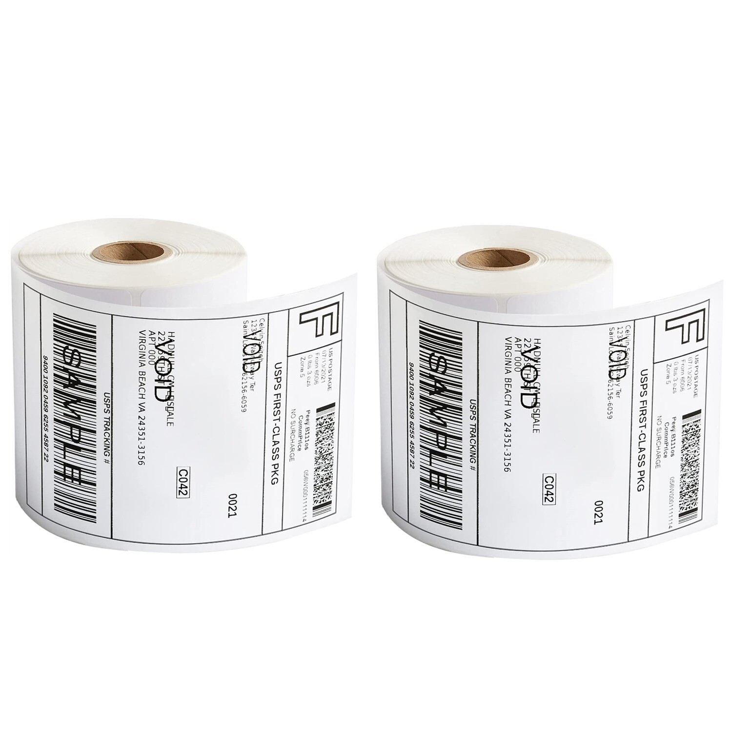 2 Rolls 4×6 Thermal Shipping Mailing Label 250 LABELS PER ROLL Zebra Rollo Dymo