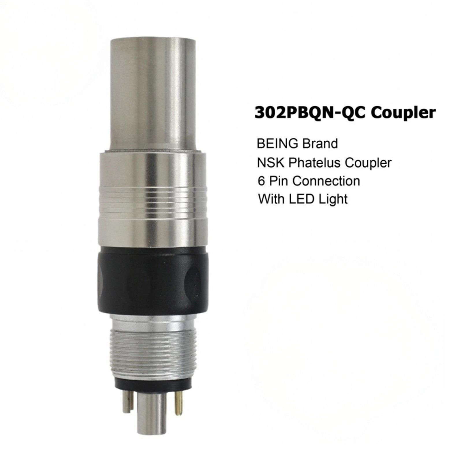 Fit NSK Phatelus Coupler Dental High Speed Handpiece Coupling 4 Hole 6 Pin LED