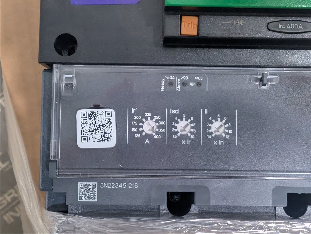 400A Square D LL 400 PowerPacT I-Line Breaker 600V 3-3S LSI LLA36400CU33XABBDYQ