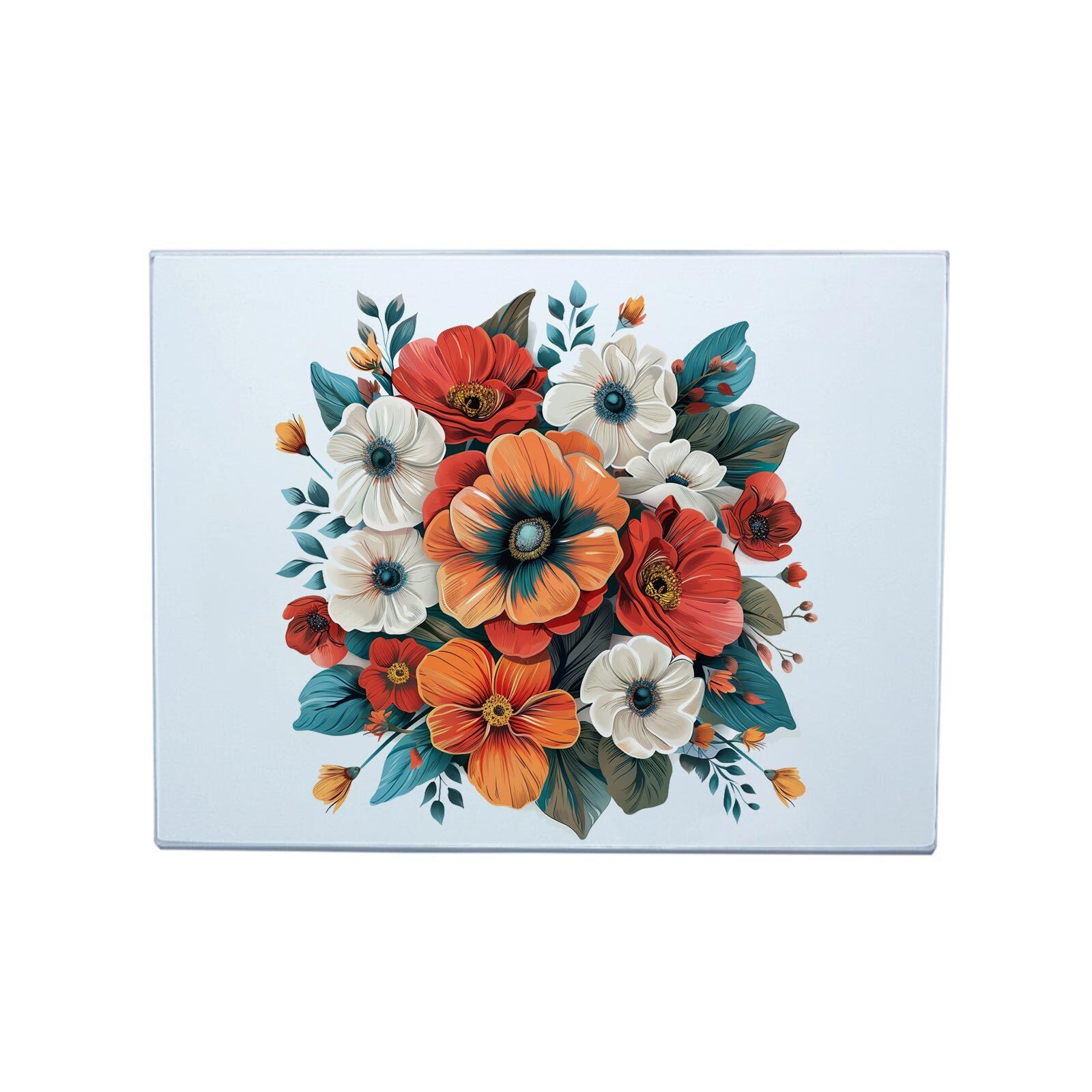12pcs 15.4x11in White Rectangle Tempered Glass Cutting Board Sublimation Blanks