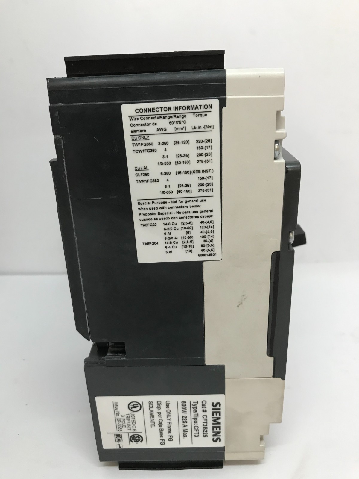 Siemens NFG3F250 VL Circuit Breaker – New