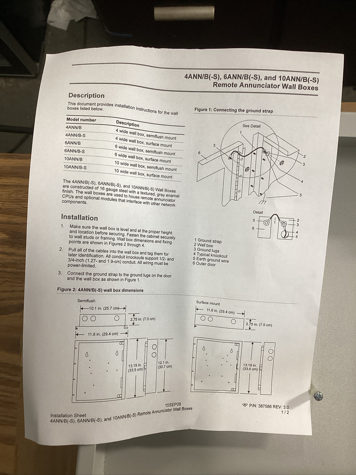 Edwards 4ANN/B-S Remote Annunciation Wall Box, 4 Module, Surface Mount 🟠