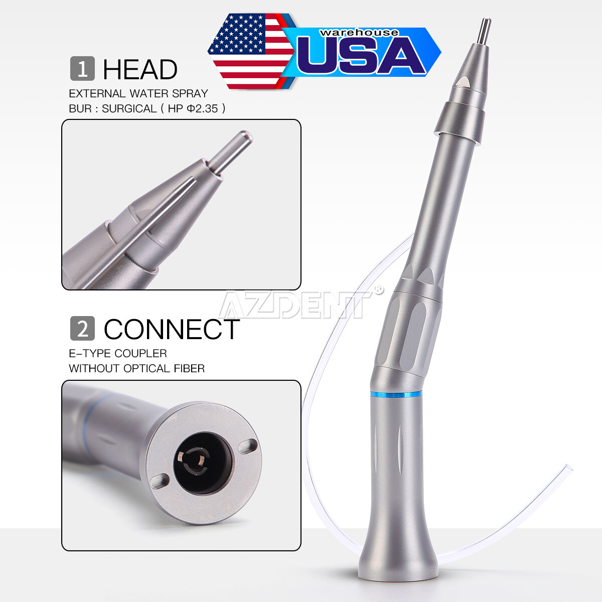 Dental Surgical Straight Head 1:1 Direct Drive 20 Degree Operation Handpiece