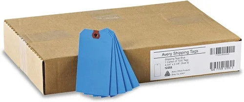 Colored Shipping Tags Blue 4-3/4×2-3/8in Unstrung 1000/BX – 1EA