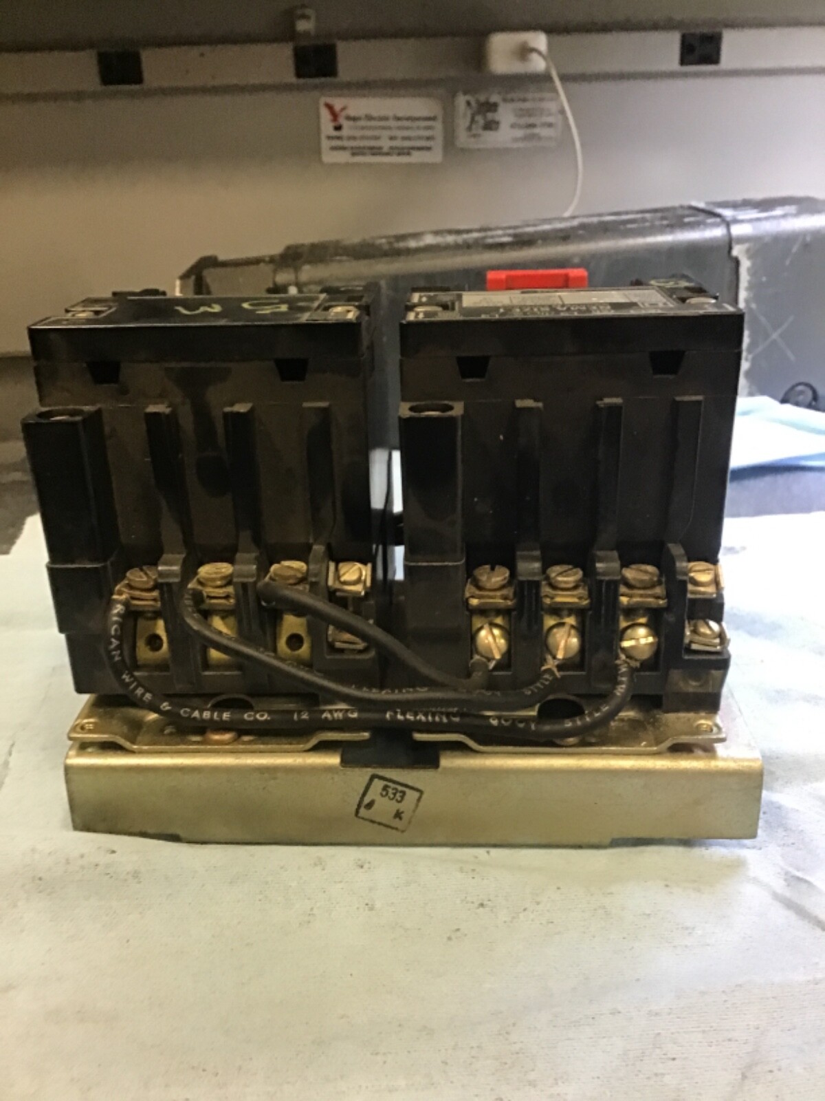 SQUARE D NEMA SIZE 1 SERIES A REVERSING MAGNETIC STARTER 8736 SC08 NNB
