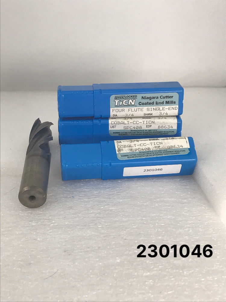 4 Flutes 3/4″ x 3/4″ x 1-5/8″ x 3-7/8″ Niagara Cutter HSS M-42 Square End Mill