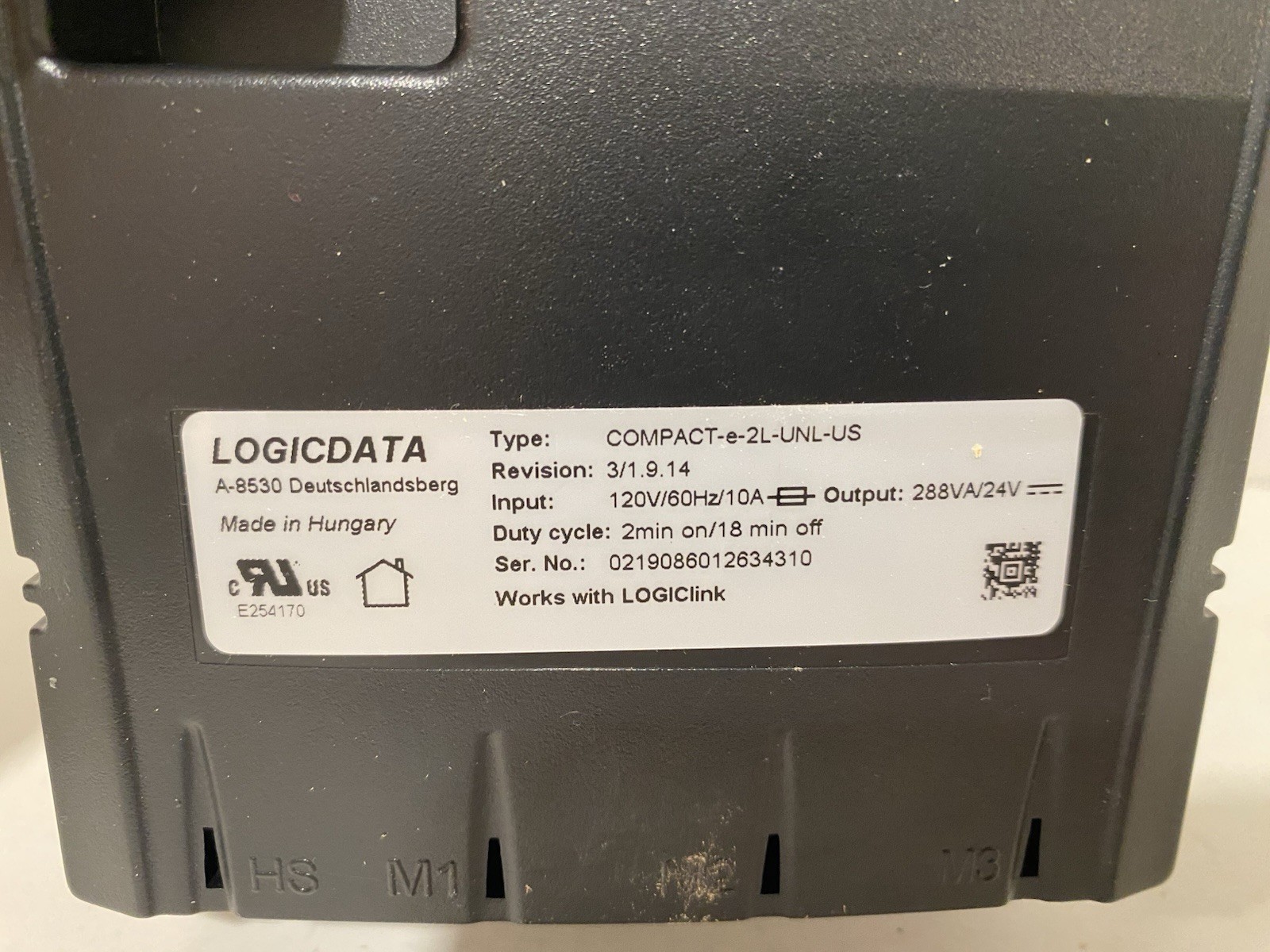 LOGICDATA COMPACT-e-2L-UNL-US Control Unit For Height-Adjustable Desk 120VAC