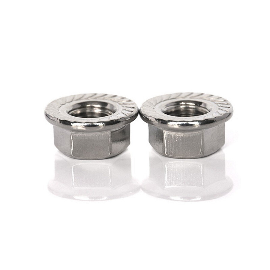 304/316/201 Stainless Steel Serrated Flange Lock Nuts M3 M4 M5 M6 M8 M10 M12-M16