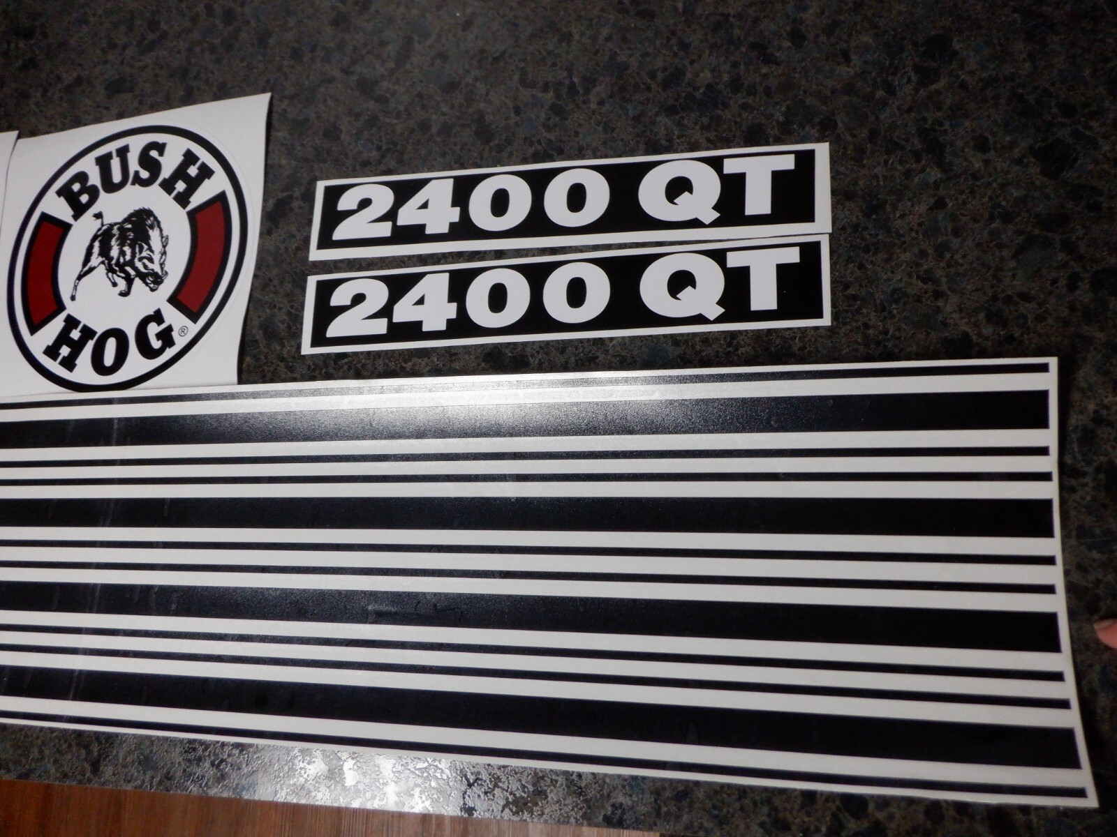 BUSH HOG LOADER DECALS. MODEL 2400QT. VINYL. SEE DETAILS